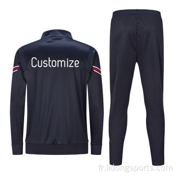 Costume sur piste de logo personnalisée combinaison de survêtement sportif pour hommes